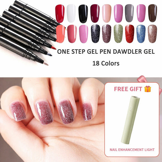 💅 Ajan rajoitettu tarjous: osta 1, saat toisen ilmaiseksi! ✨One Step -kynsigeelikynä🎨Ilmainen kädessä pidettävä mini-UV-kynsilamppu💡