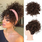 ✨Suosituin tuote✨Lyhyt, kihara hiuslisäke – Chignon, jossa on joustava kiristysnauha