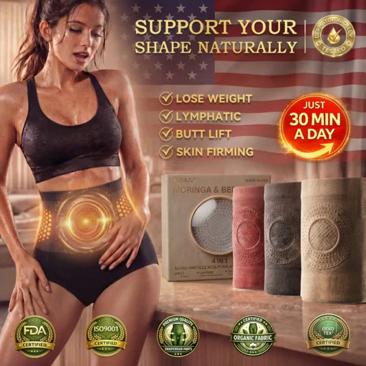 Moringa & Berberine 4-in-1 -mikrohiukkasten muotoilevat ja rasvaa polttavat shortsit