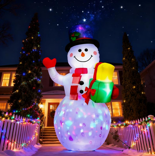 ☃️🎄Uusi muotoilu, suosittu jouluinen puhallettava lumiukko, jouluinen ulkokoriste