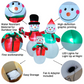 ☃️🎄Uusi muotoilu, suosittu jouluinen puhallettava lumiukko, jouluinen ulkokoriste