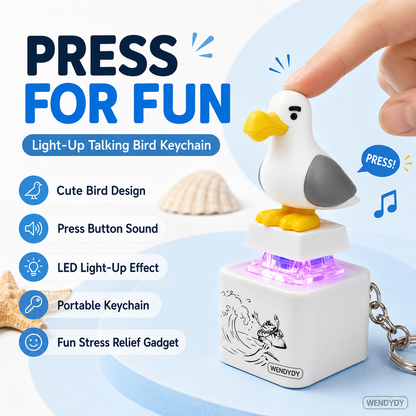 Mine Little Bird -ääniohjattu, valaistu elektroninen avaimenperä: puristamalla soiva, ankanmuotoinen luova avaimenperä