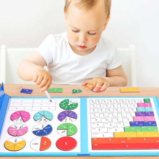 🔥Siste dag salg 50% rabatt🏅Montessori magnetisk bokbrøkpuslespill