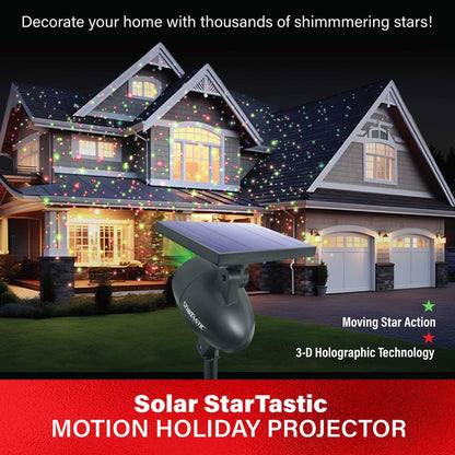 ❆ Solar Xmas Lights ❆ Langaton StarTastic ulkoilmalaserliikeprojektori valot lomalle