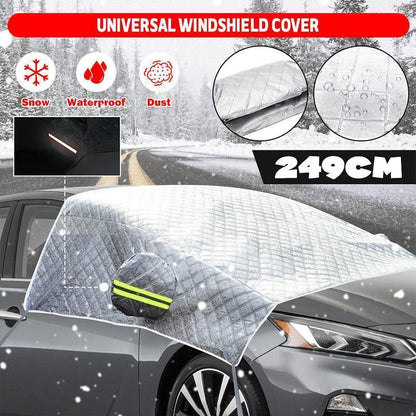 🔥 50 % ALENNUS! ✨ Yleiskäyttöinen tuulilasin suojapeite – neljä vuodenaikaa, pakkas- ja UV-suojattu, taitettava ja kevyt 🚗❄️