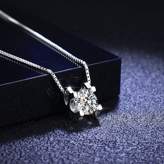 Premium S925 sølv Moissanite halskjede