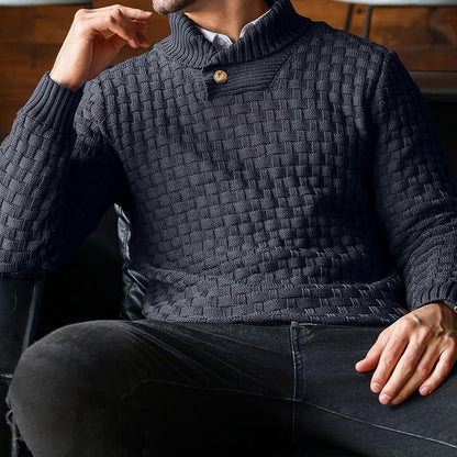 ⏳Time-Limited Special⏰Men’s Textured Stand Collar Pullover Sweater
