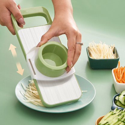 🔪 BUY 2 GET 1 FREE! ✨ 7-in-1 Stainless Steel Kitchen Chopper - Dices, Slices, Grates with Hand Guard for Safe & Fast Food Prep 🥒📦
