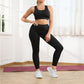 2-delt sett med sports-BH med høy støtte og Butt Lifting Leggings for kvinner