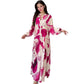🌸💃 Naisten kukallinen maxi-mekko, jossa on V-muotoinen kaula-aukko