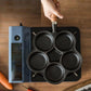 4-kopps non-stick stekepanne i støpejern
