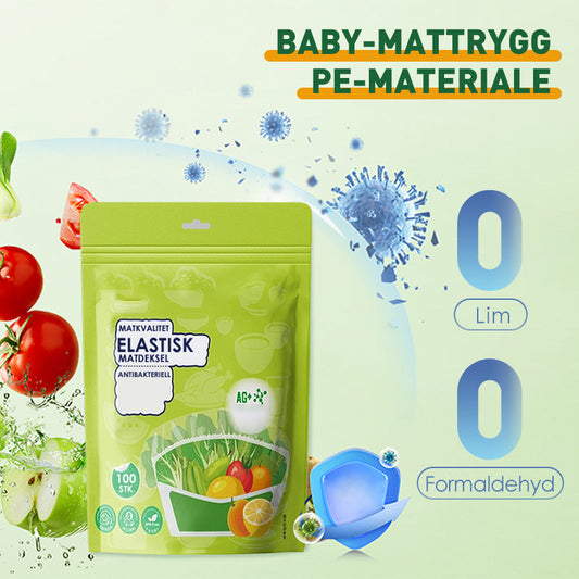 100 stk. Matkvalitet Elastisk Matdeksel – Antibakteriell
