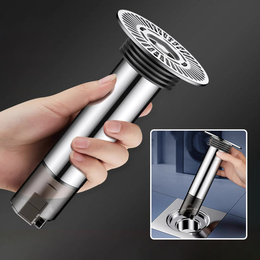 Pyöreä, pidennetty lattiakaivo kylpyhuoneeseen