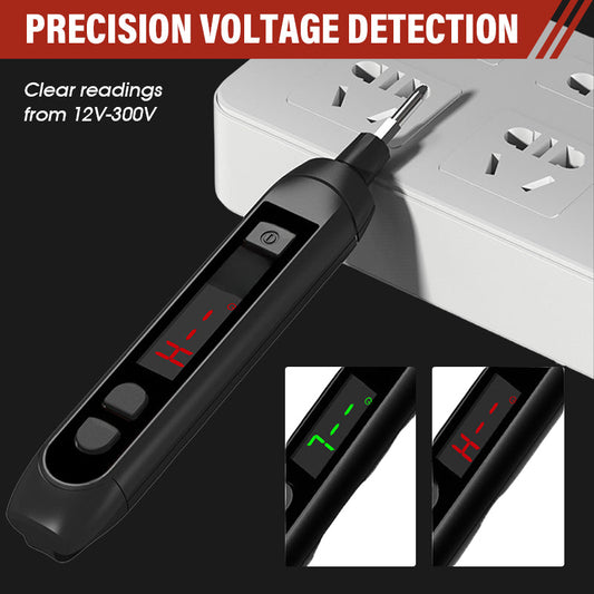 Ladattava jännitetestauskynä taskulampulla