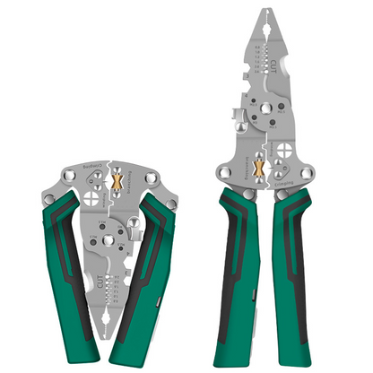 Monitoiminen taitettava johdonkuorintapihdit jännitetesterillä