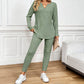 🎁2026 New Arrivals 50% OFF💥Two-Piece Casual V-Neck Top & Pants Set👚