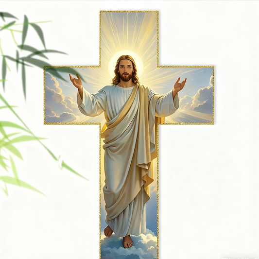 Retro Jeesus Kristus -seinärustin koriste