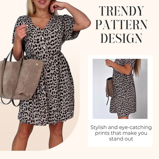 Naisten Rento V-pääntie Lyhythihainen Mekko