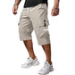 Pantalon cargo capri décontracté à cordon pour homm