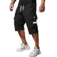 Pantalon cargo capri décontracté à cordon pour homm