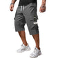 Pantalon cargo capri décontracté à cordon pour homm