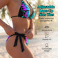 Värikäs perhoskuvioinen halterneck-bikinisett