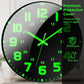 Modern 24-Hour Display Luminous Wall Clock