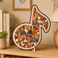 Puinen nuottipuzzle