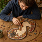 Puinen nuottipuzzle
