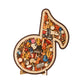 Puinen nuottipuzzle