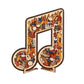 Puinen nuottipuzzle