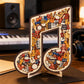 Puinen nuottipuzzle
