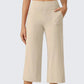 👖 50 %:N PIKATARJOUS! ✨ Naisten cropped-housut – kätevät sivutaskut, hengittävät, tyylikäs ja minimalistinen leikkaus, 6 väriä, koot S–2XL