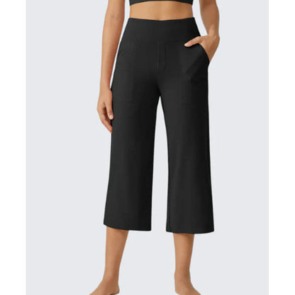 👖 50 %:N PIKATARJOUS! ✨ Naisten cropped-housut – kätevät sivutaskut, hengittävät, tyylikäs ja minimalistinen leikkaus, 6 väriä, koot S–2XL