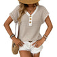 Women's Casual V-Neck Button Knit Top