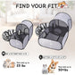 Suuri kissatunneli leikkiin ja rentoutumiseen