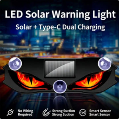 Aurinkokäyttöinen LED-varoitusvalo autoon