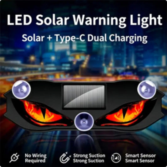 Aurinkokäyttöinen LED-varoitusvalo autoon